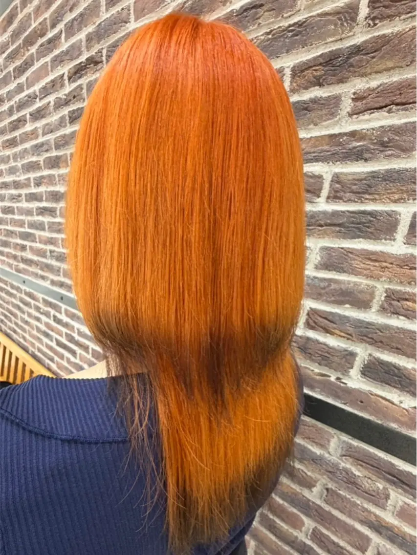 カラー ブラウンカラー ダブルカラー オレンジ ヘアカラー BENI仙台鈎取/ 池田佳穂のヘアスタイル