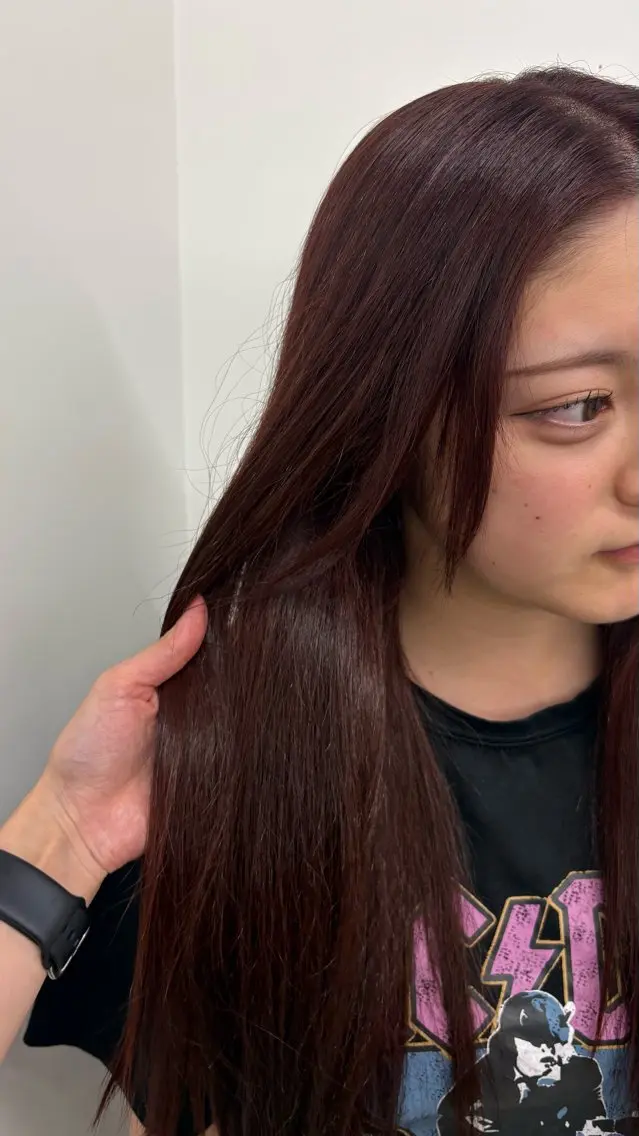 ロング カラー はらだ みはるのヘアスタイル