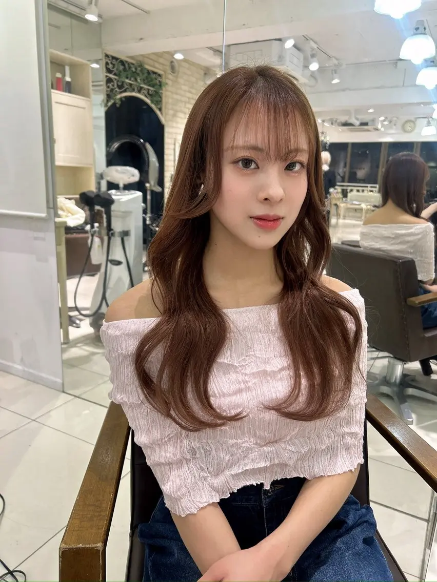 ロング カラー ヘアアレンジ ブラウンカラー 透明感カラー 透明感カラー ai🫧🪞のヘアスタイル