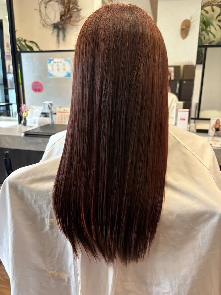 ロング カラー ヘアカラー 吉川 茉由子のヘアスタイル