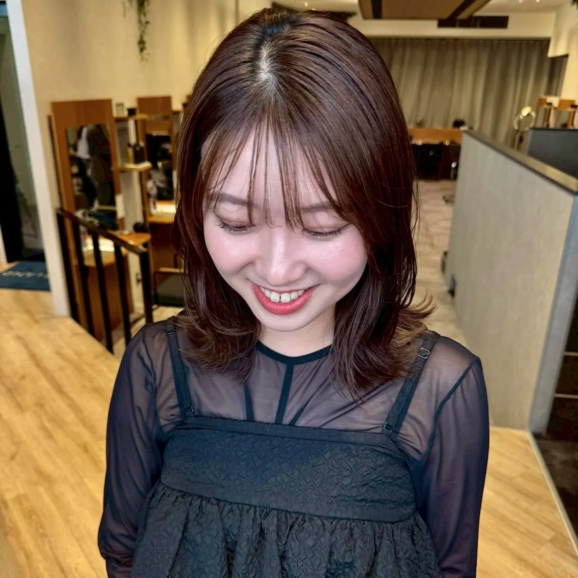 ミディアム 砂川朱音⌇鶴見区横堤 ⌇抜け感ヘア⌇韓国風のヘアスタイル