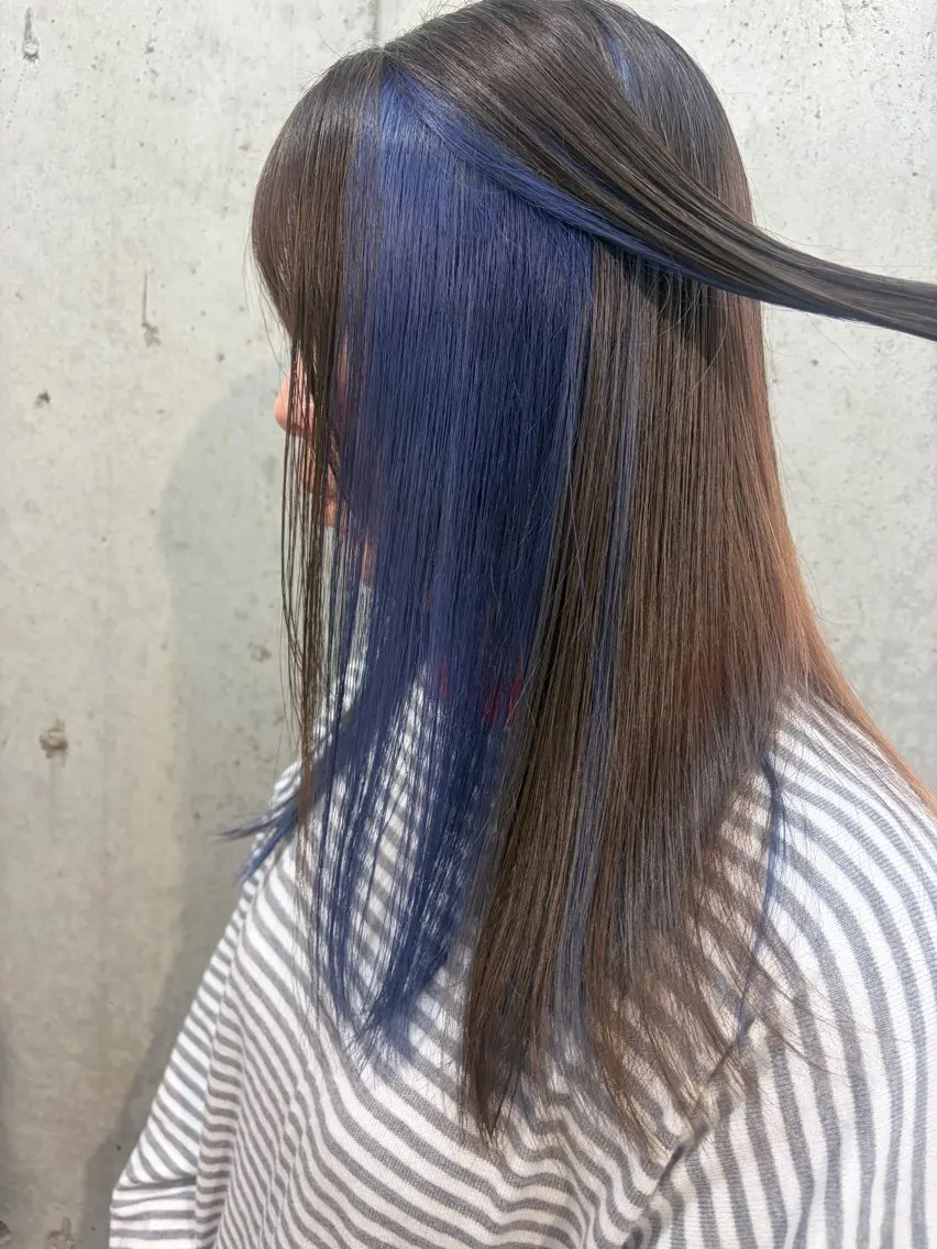 カラー ブルーカラー インナーカラー ラベンダーカラー ヘアカラー [lani ] konatsuのヘアスタイル