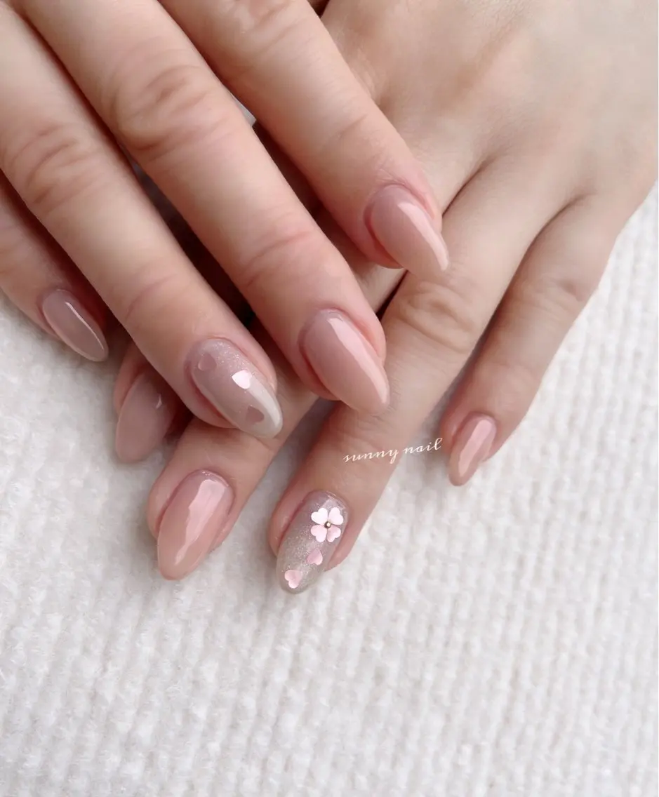 ネイル 桜ネイル ジェルネイル マグネットネイル パラジェル 春ネイル sunny nailのネイルデザイン