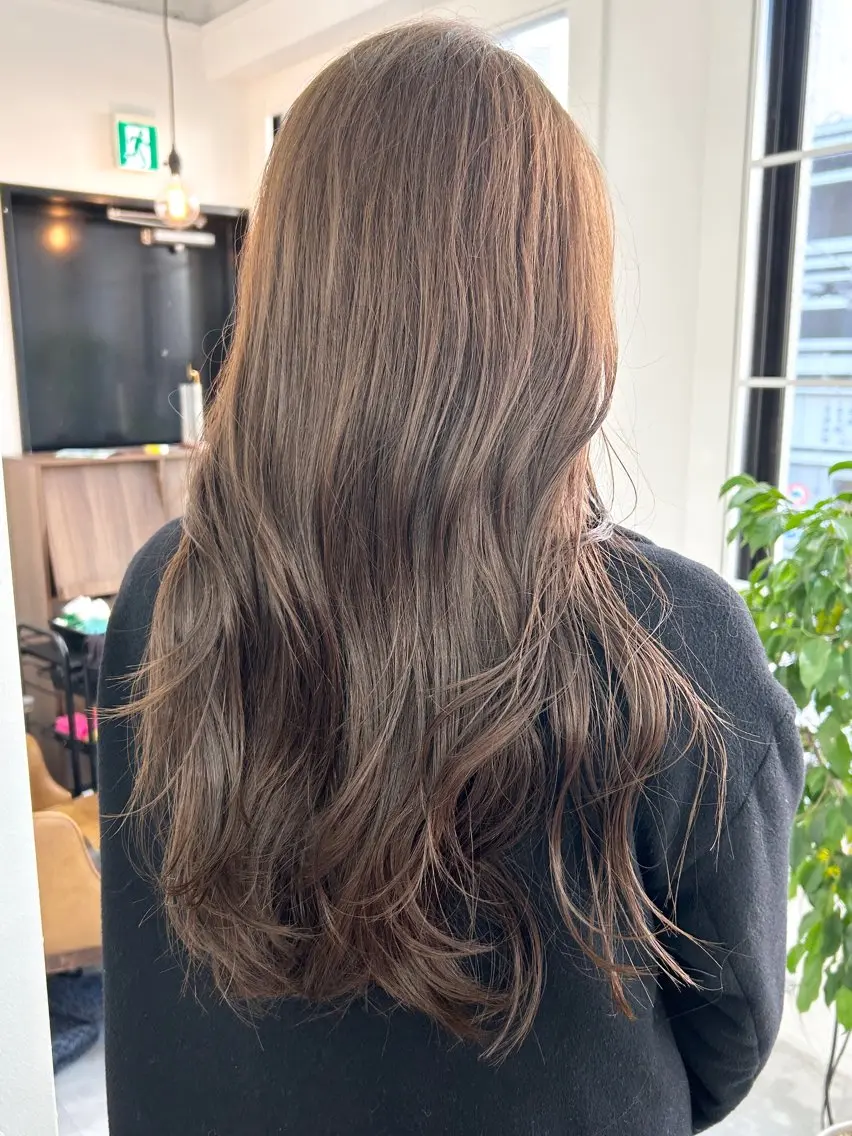 ロング カラー カット ヘアカラー トリートメント レイヤーボブ/ 艶カラー/サナ🌼のヘアスタイル
