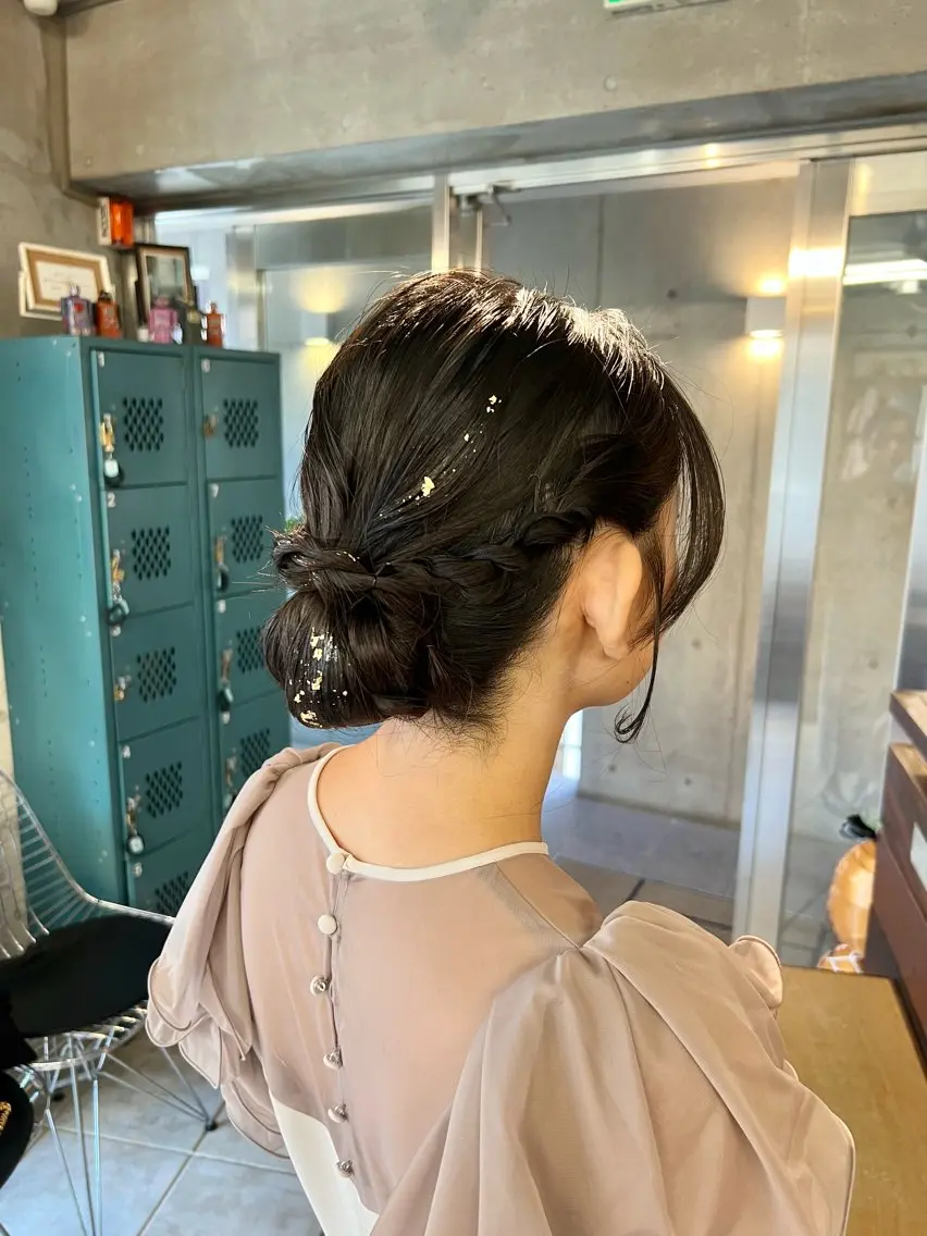 ミディアム ヘアアレンジ ヘアセット 土田かほ/本日🈳 ヘアセットのヘアスタイル