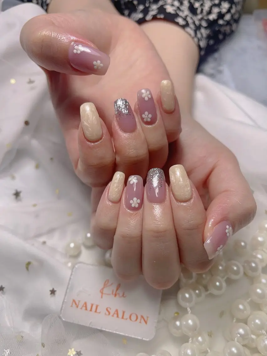 ネイル ハンドネイル ハンドケア さくら💮💮 【オフ無料】のネイルデザイン