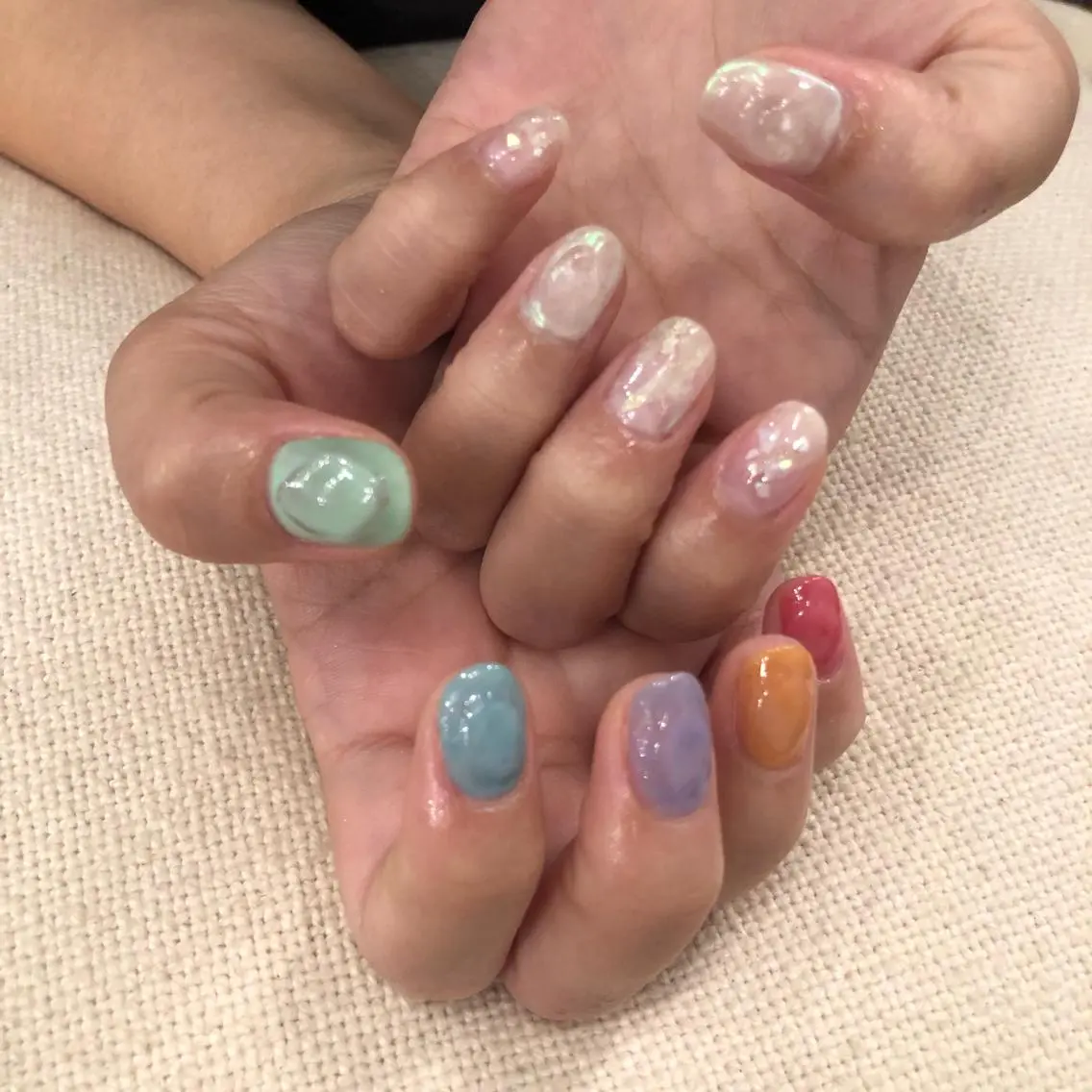 ネイル 氷ネイル・うるうるネイル 🎀AYAKO 🎀中韓ネイルのネイルデザイン
