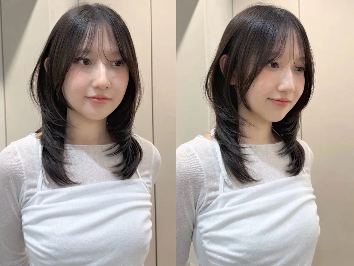 セミロング カラー カット ヘアカラー トリートメント -みつま はるな-のヘアスタイル