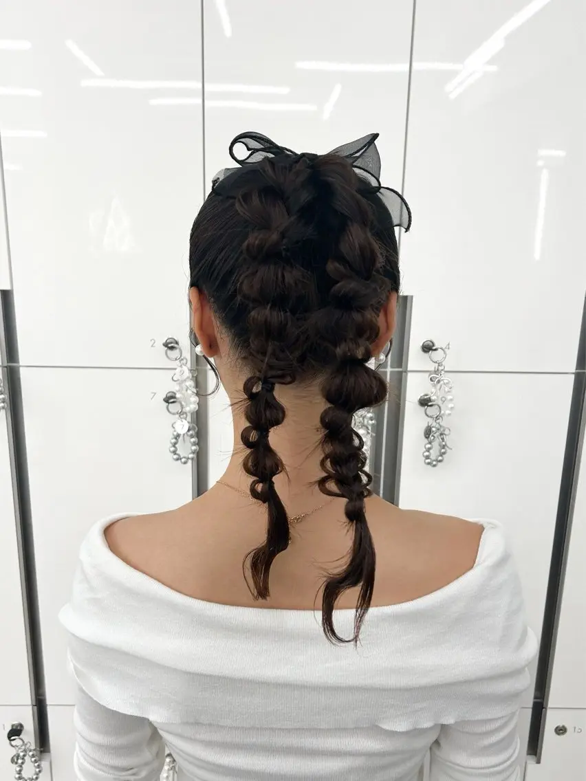 ヘアアレンジ ヘアセット 韓国ヘア/顔周り ヘアセット/加藤優里のヘアスタイル