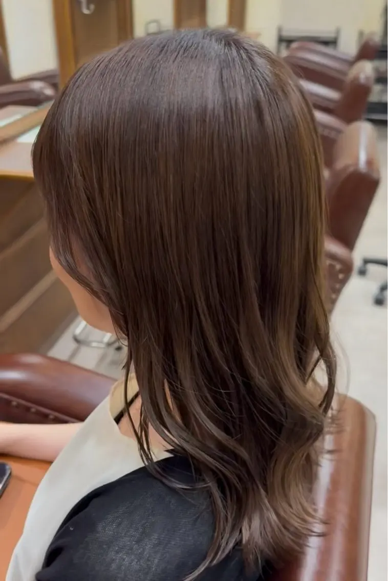 ミディアム カラー 艶髪💎透明感✨ 似合わせ💛RIHOのヘアスタイル