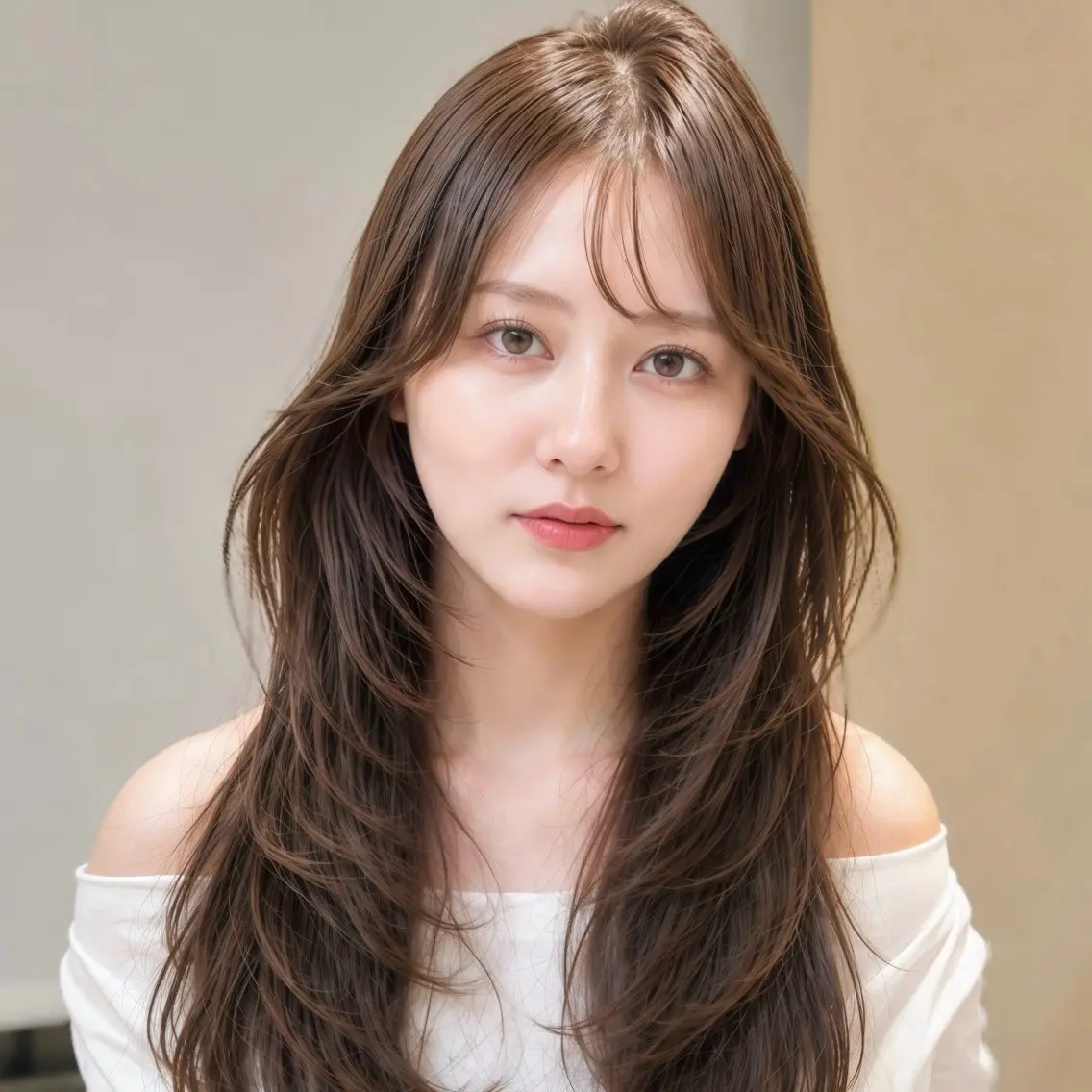 ロング カラー カット ヘアカラー トリートメント 縮毛矯正/レイヤー /髪質改善/おばかんのヘアスタイル