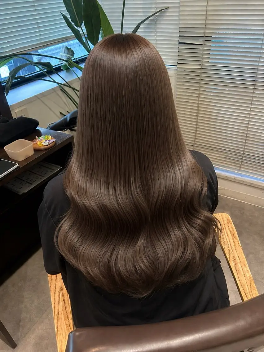 ロング カラー 透明感カラー カット ヘアカラー トリートメント Ami♡表参道/艶髪 ピンク/盛れカットのヘアスタイル