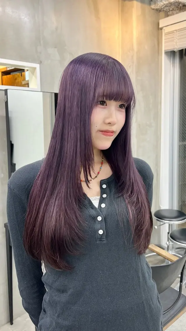 ロング ヘアカラー 暖色カラー/レイヤー カット☁️MEI☁️のヘアスタイル