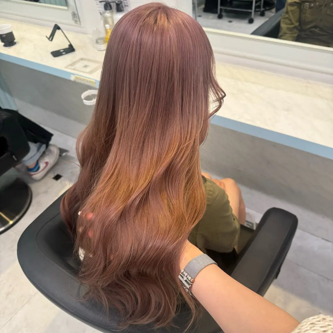 ロング カラー ヘアカラー トリートメント ヘッドスパ ヘアセット 暖色🩷透明感カラー ♡Maika♡のヘアスタイル