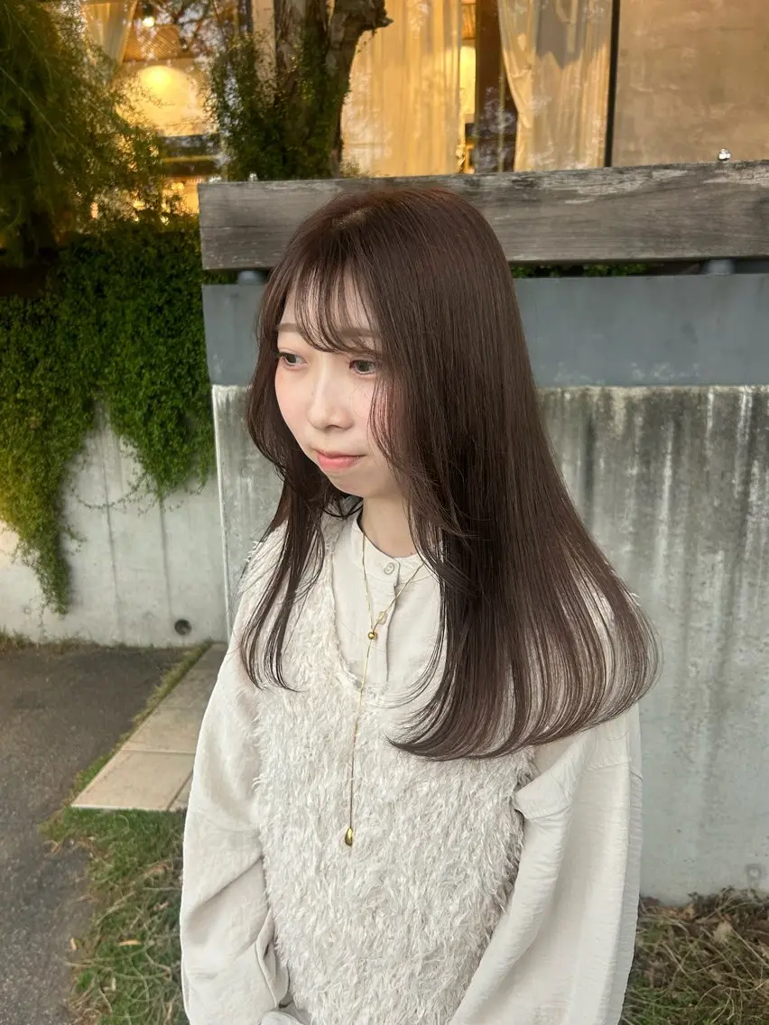 ロング カラー 透明感カラー ロング 小顔カット カット ヘアカラー lapis / soraのヘアスタイル
