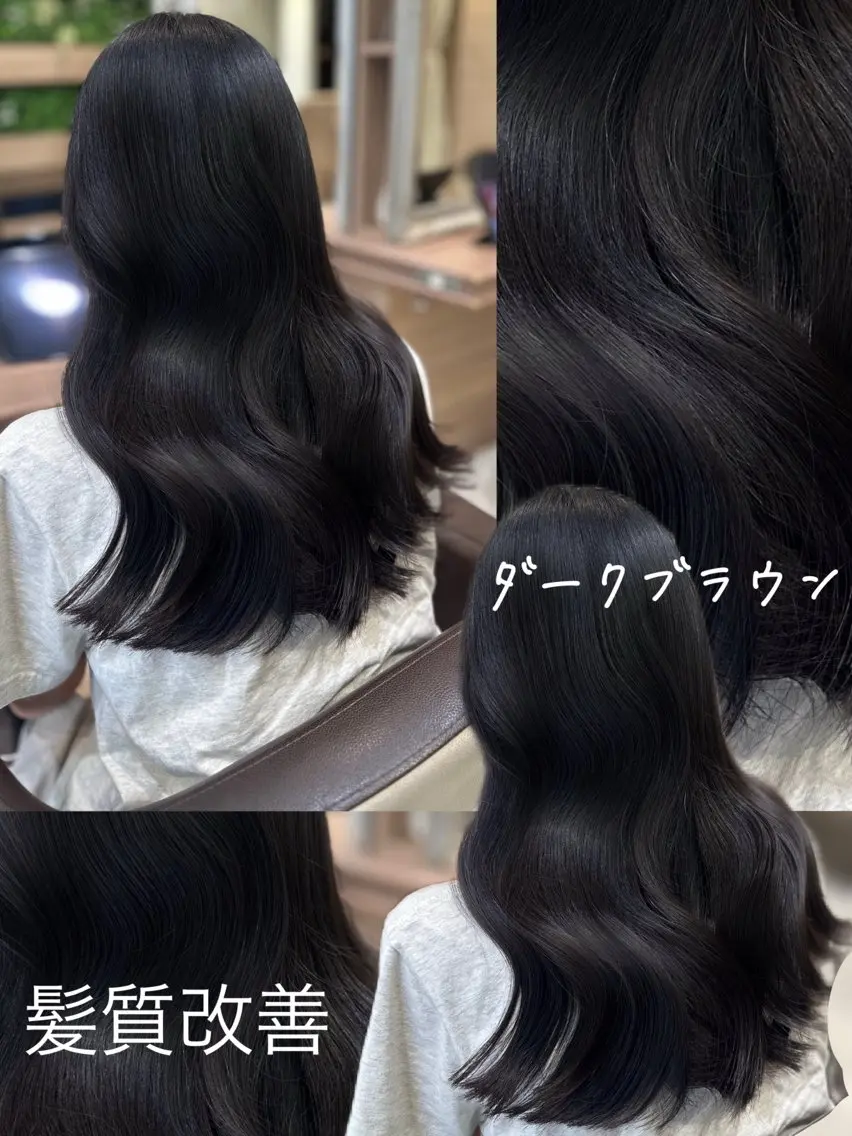 ロング カラー ブラウンカラー ダークブラウン 髪質改善 韓国風ヘア カット ヘアカラー ✨本格的韓国スタイル 特化✨ﾊﾙｶ✨️のヘアスタイル