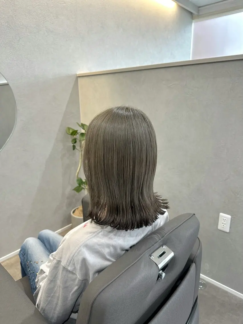 ミディアム カラー ヘアカラー トリートメント Salon de QualiaRUNAのヘアスタイル
