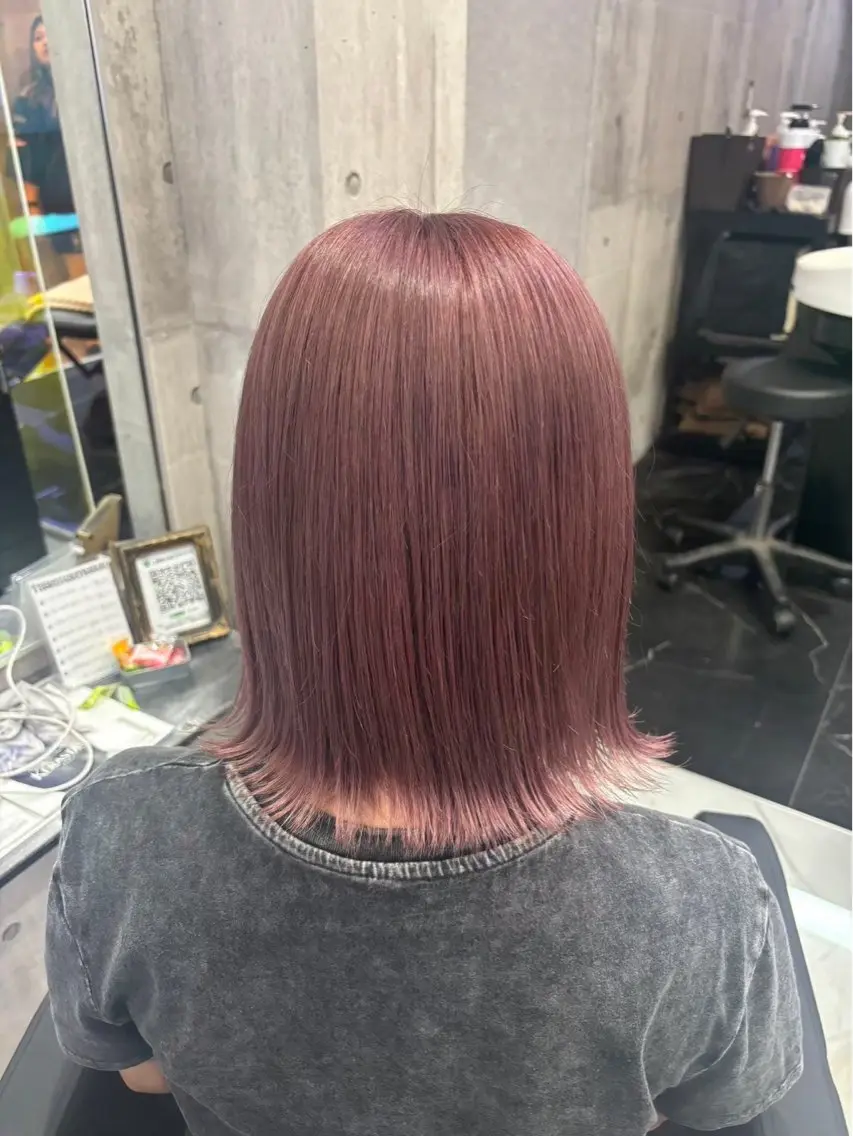 ミディアム カラー カット ヘアカラー トリートメント 🫧ハイトーン 🌈透明感☘️らいのヘアスタイル
