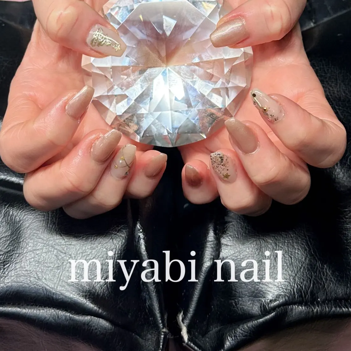 ネイル アートネイル ラメ(グリッター) 持ち込み 冬ネイル クリスマス ハンドネイル miyabi nail 桂川駅近くのネイルデザイン