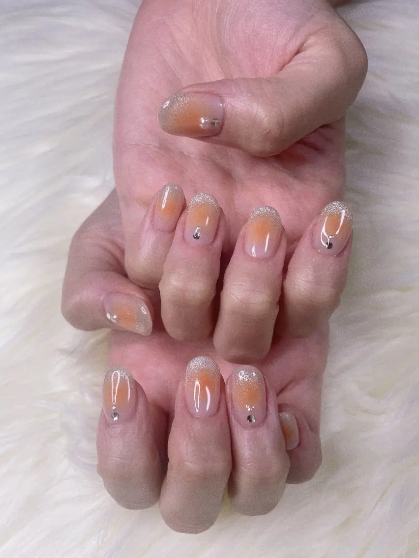 ネイル チークネイル マグネットネイル オフィスネイル cherish nailのネイルデザイン