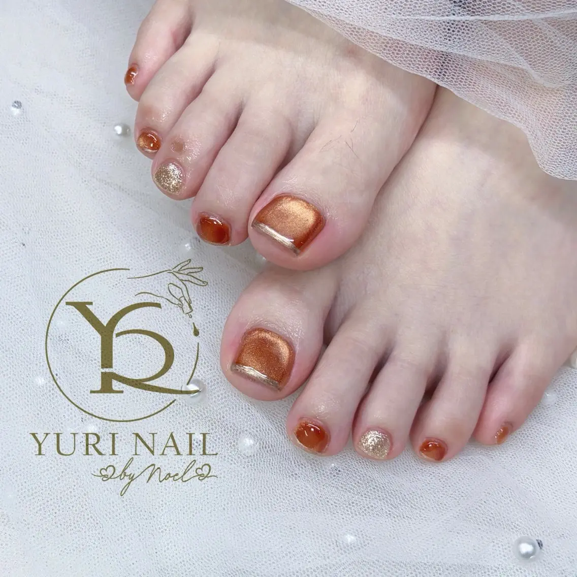 ネイル チークネイル フットネイル フレンチネイル グラデーション キラキラネイル ハンドネイル フットネイル ハンドケア YURI Nail Funabashiのネイルデザイン