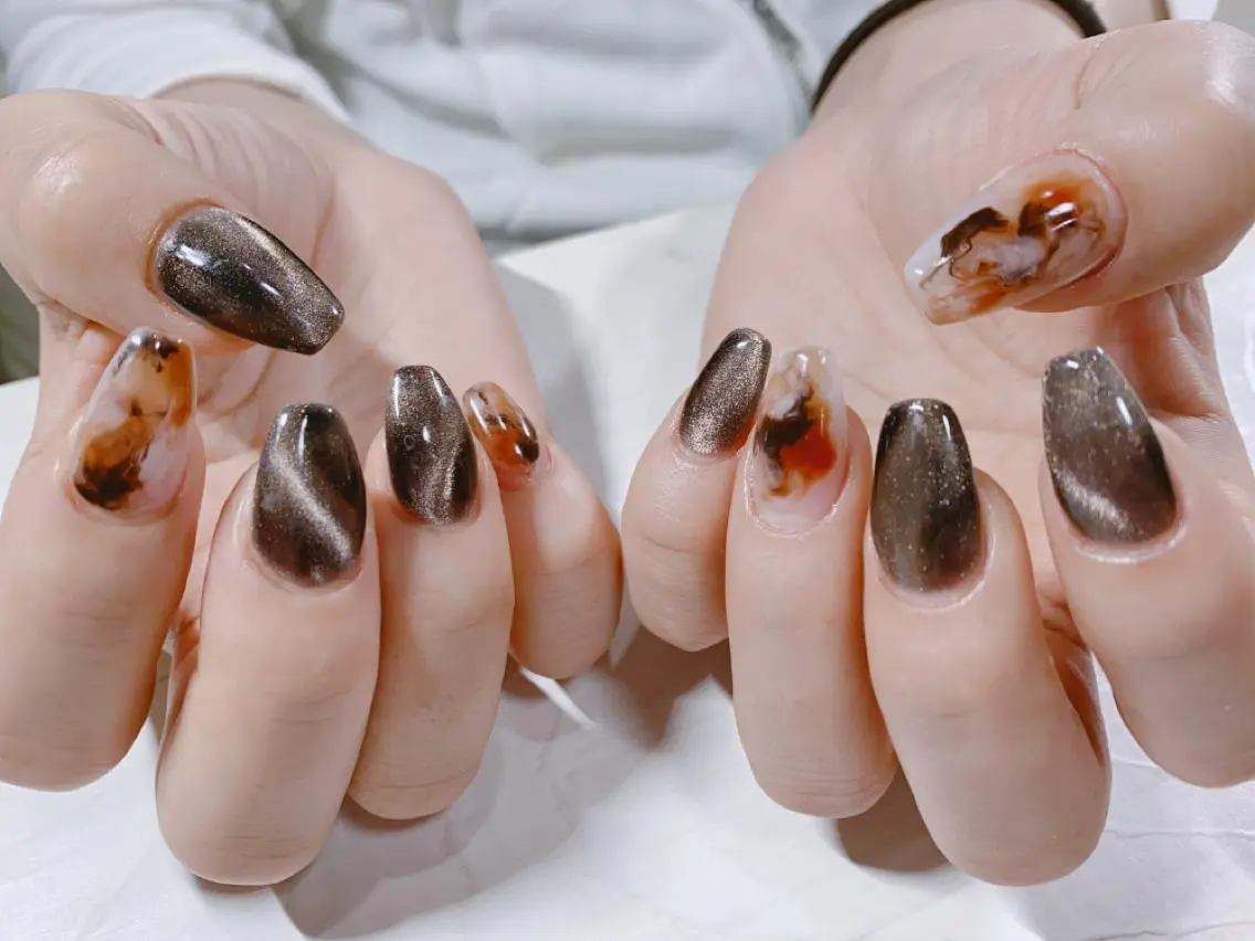 【HAND】ジェルネイル*マグネットワンカラーの写真