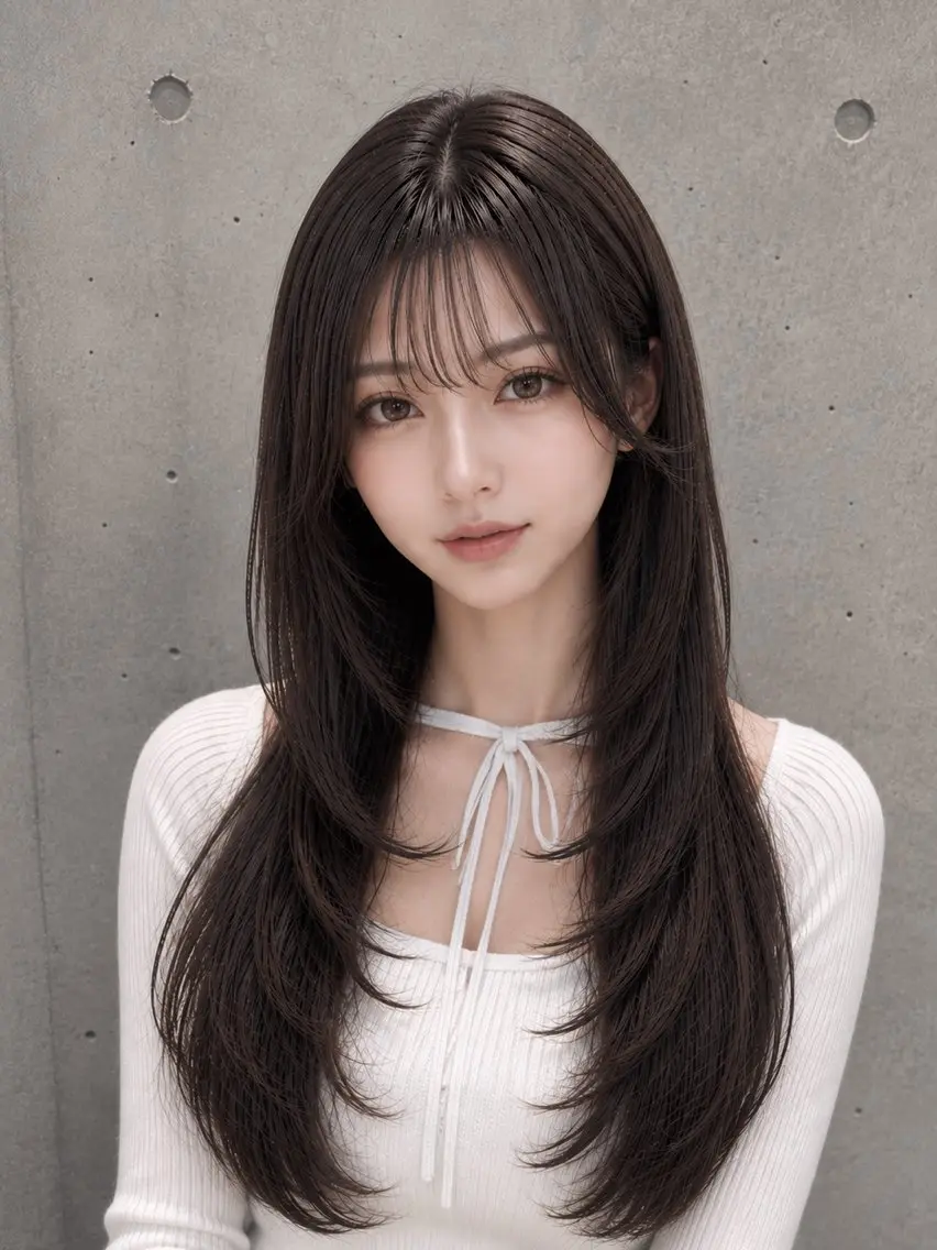 セミロング カラー ヘアアレンジ グレージュ くびれヘア 顔まわりレイヤー ハッシュカット 韓国風ヘア カット ヘアカラー トリートメント 🌫️大人韓国ヘア 🌫️naoyaのヘアスタイル