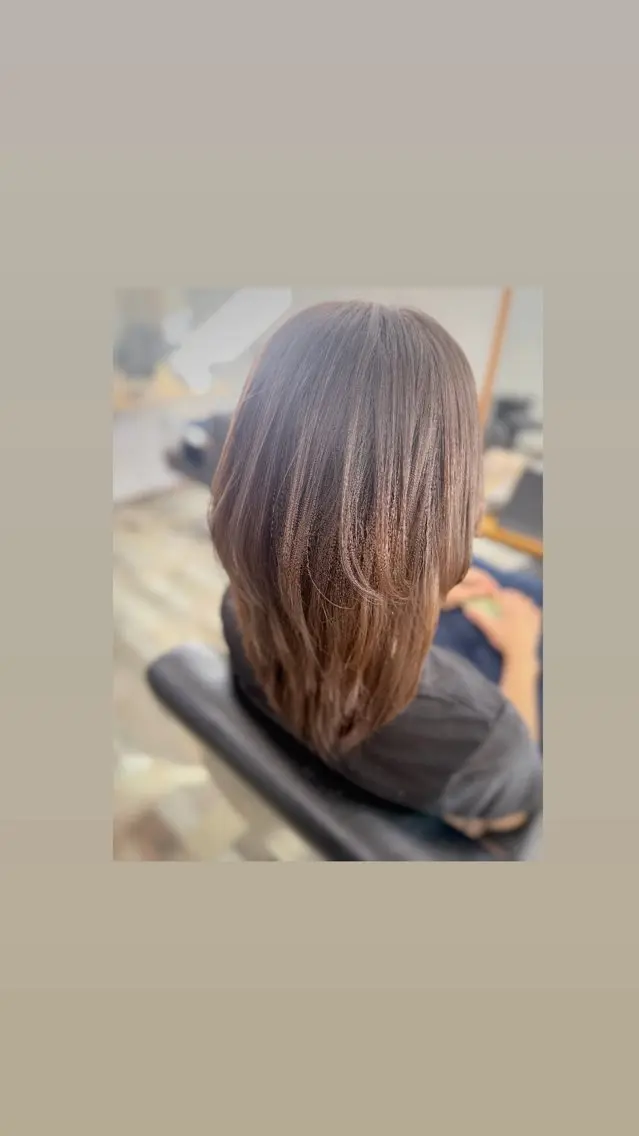 ミディアム ハッシュカット カット ヘアカラー 髪質改善🪽 森川☜ ☜ のヘアスタイル
