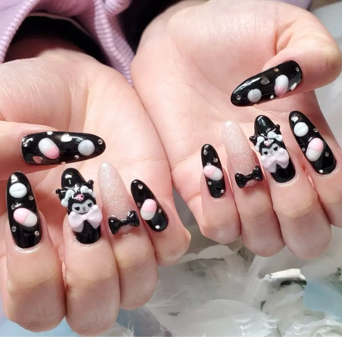 ネイル 長さ出し フレンチネイル グラデーション 卒業式 マグネットネイル ハンドネイル MIHANA NAILのネイルデザイン