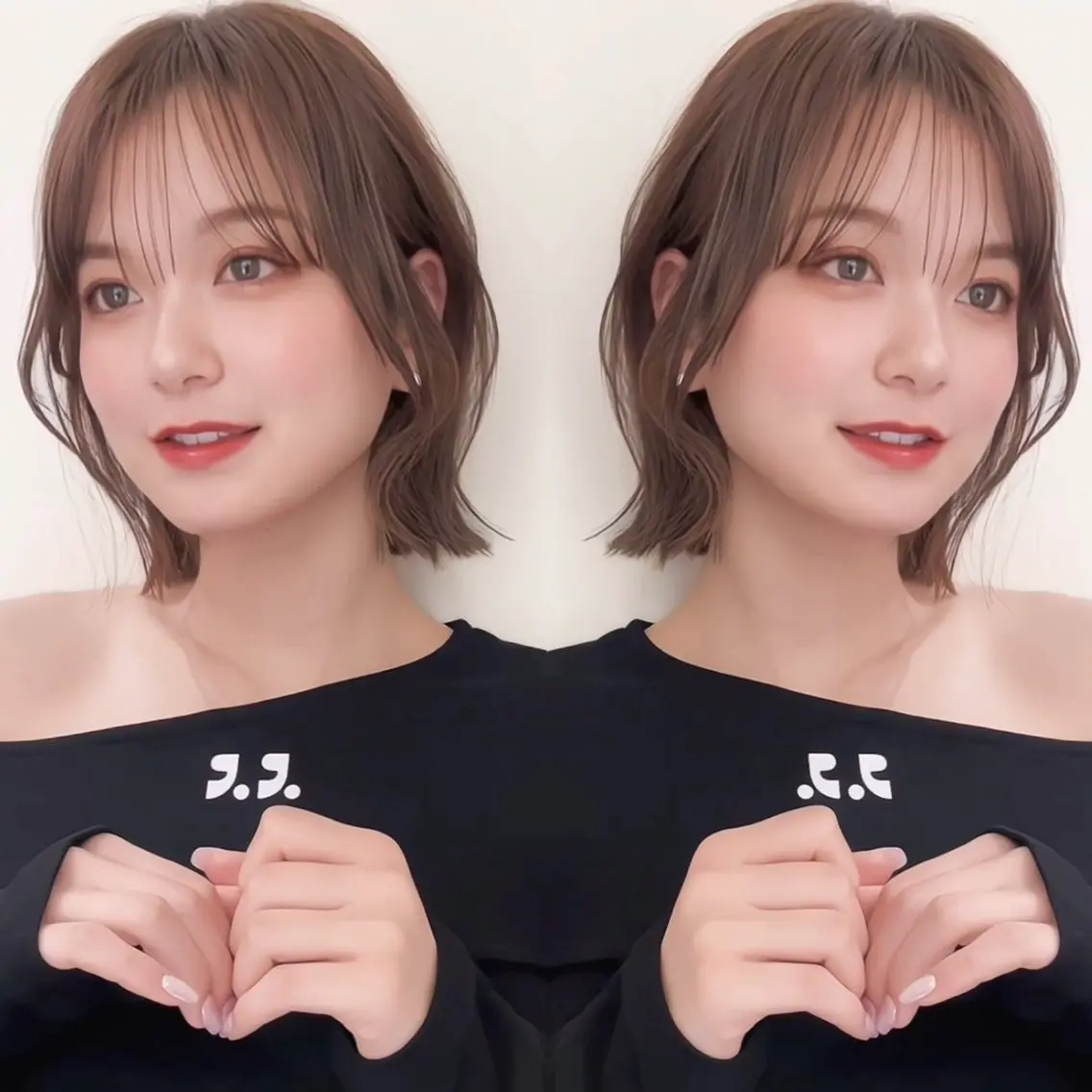 ショート カラー 小顔ボブ jilblanカホのヘアスタイル