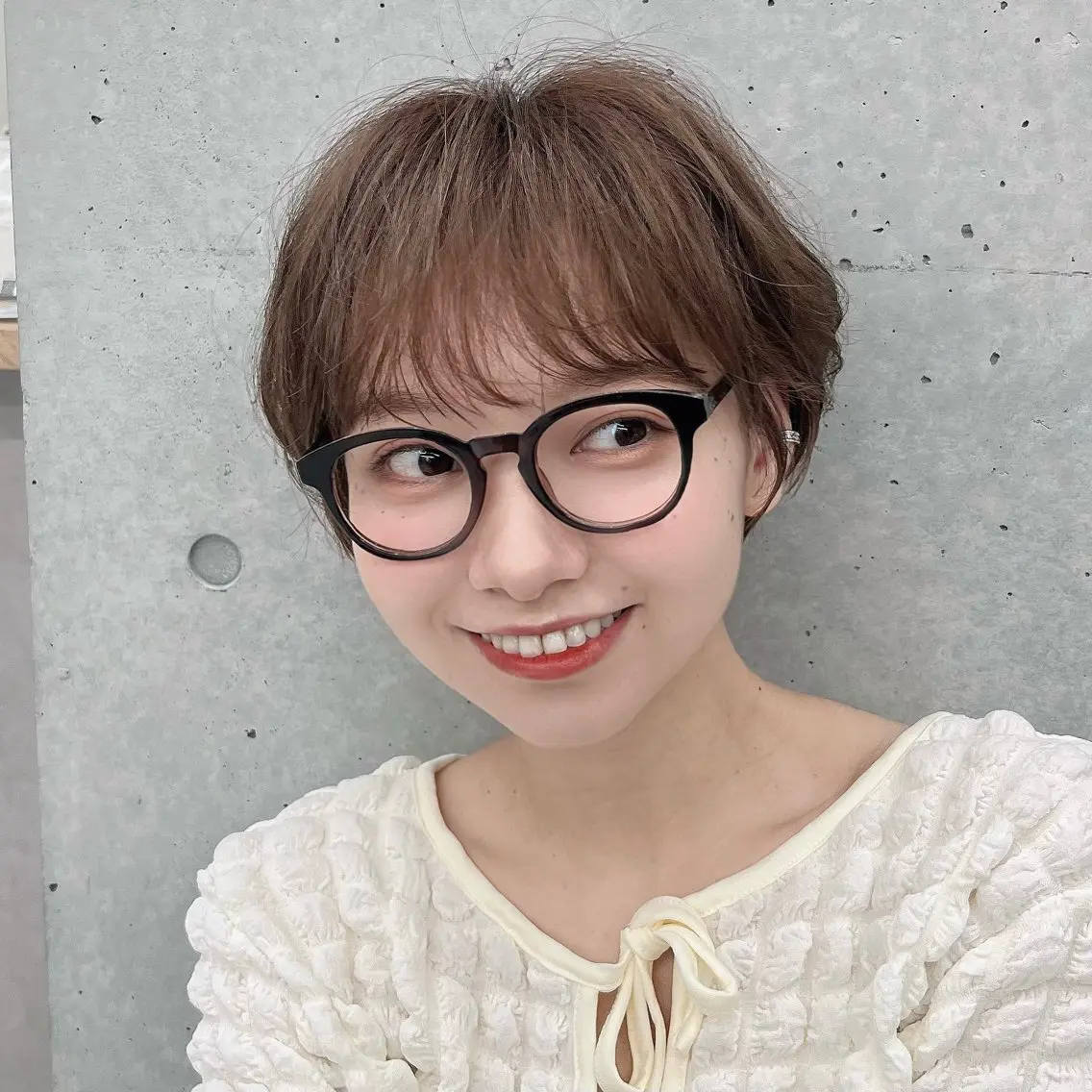 ショート カット パーマ トリートメント レイヤー/ショート/ 透明感/銀座/れんのヘアスタイル