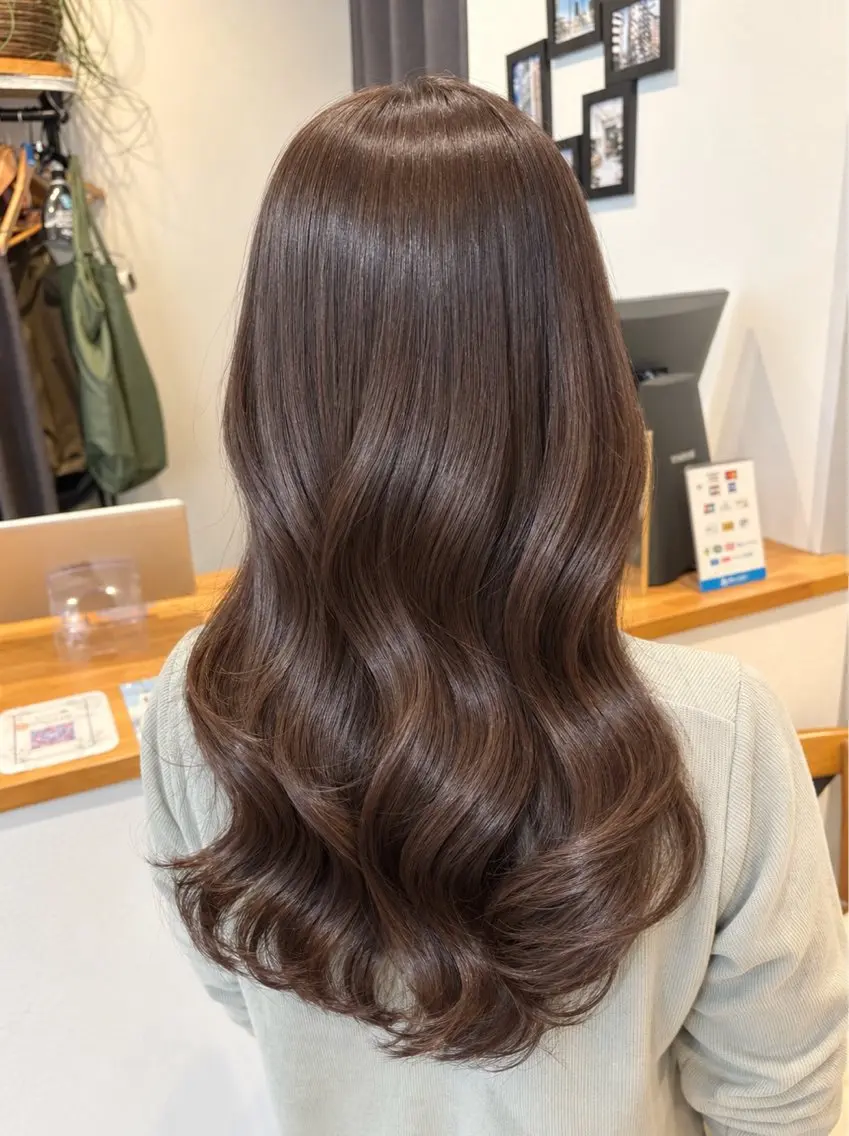 ロング カラー うる艶カラー/恵比寿 ベージュ/丸山陽平のヘアスタイル