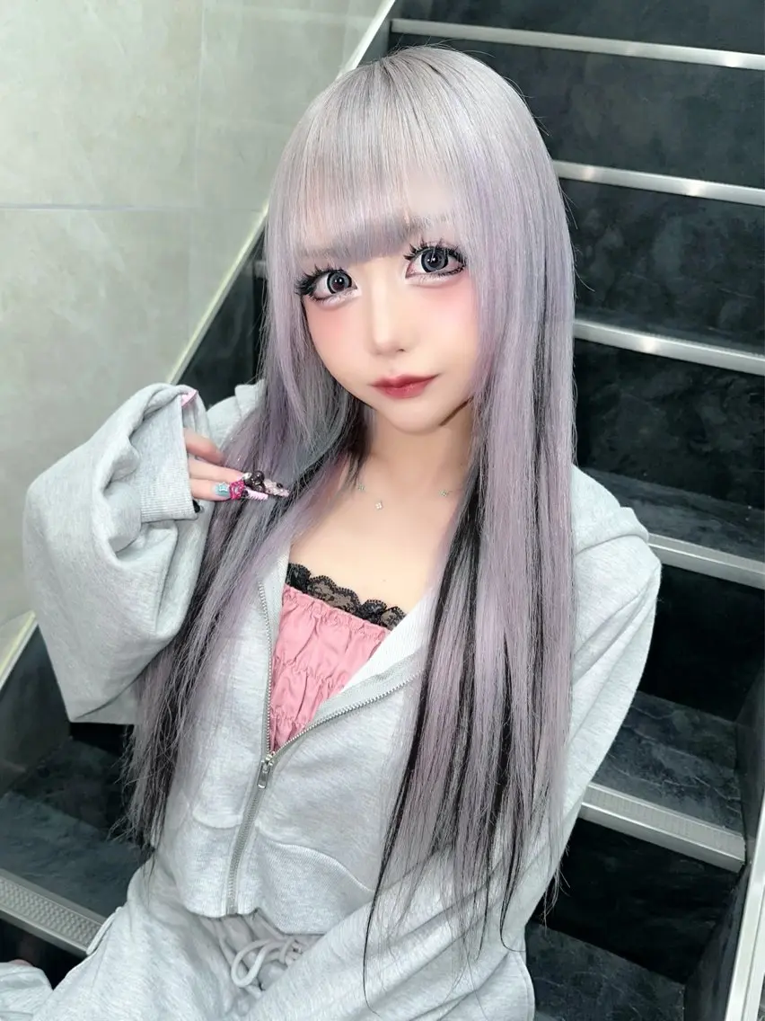 ロング ヘアカラー エクステ 北沢 隆のヘアスタイル