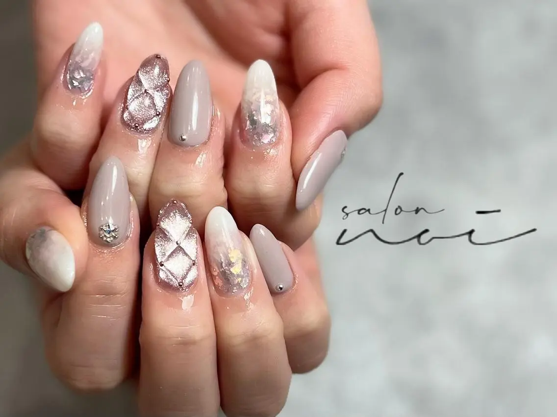ネイル マグネットネイル ハンドネイル salon noiのネイルデザイン