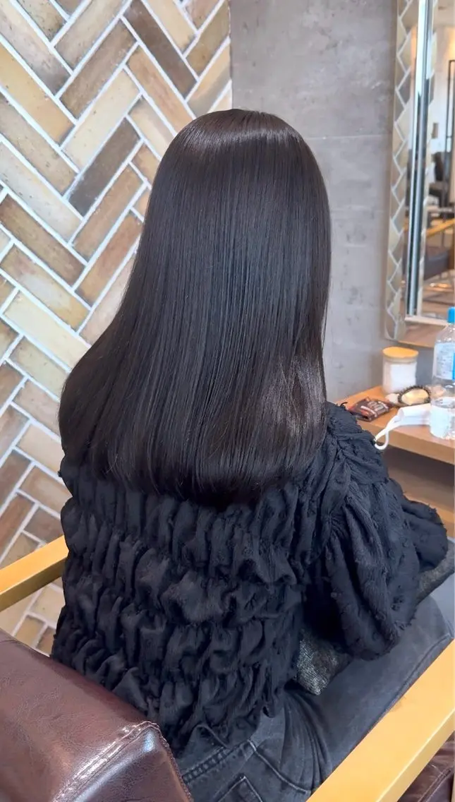 セミロング トリートメント カット ヘアカラー トリートメント レイヤーカット× 髪質改善カラー　片山のヘアスタイル