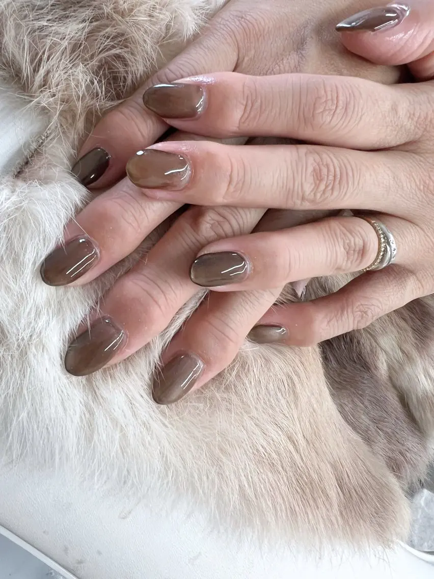 ネイル マグネットネイル マグネットワンカラー ワンカラーネイル CARIS nailはづきのネイルデザイン