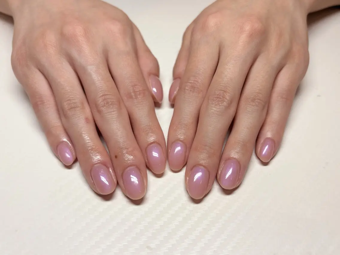 ネイル オーロラネイル ピンク I. AYANAのネイルデザイン