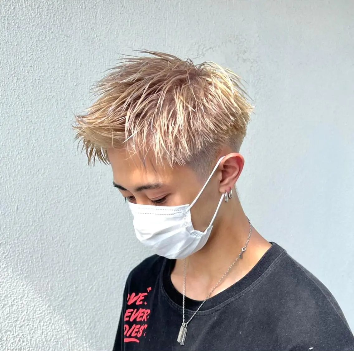 ショート カラー メンズ カット ヘアカラー 湘南のパーマ職人 🔥清水琉葵🔥のヘアスタイル