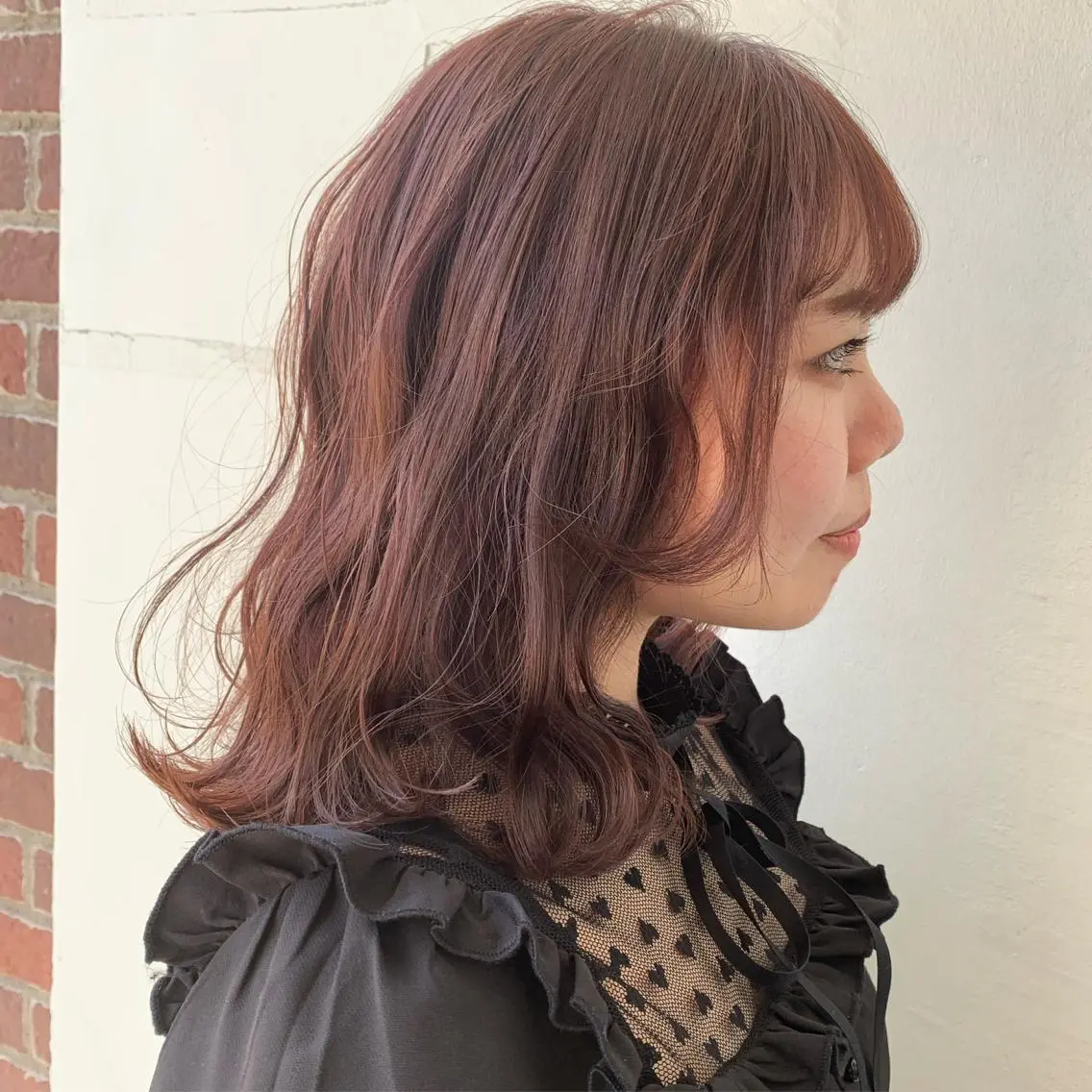 セミロング カラー ラベンダーカラー ラベンダーピンク ピンクカラー mako🌷ミニモ 限定クーポン多数🆕のヘアスタイル
