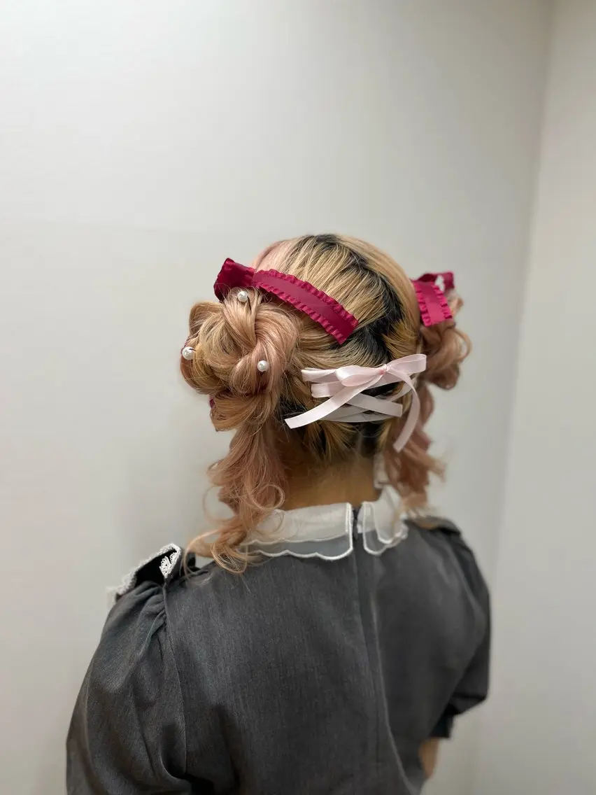 ヘアアレンジ お団子ヘア 似合わせヘアメイク 💐オダギリチアキのヘアスタイル