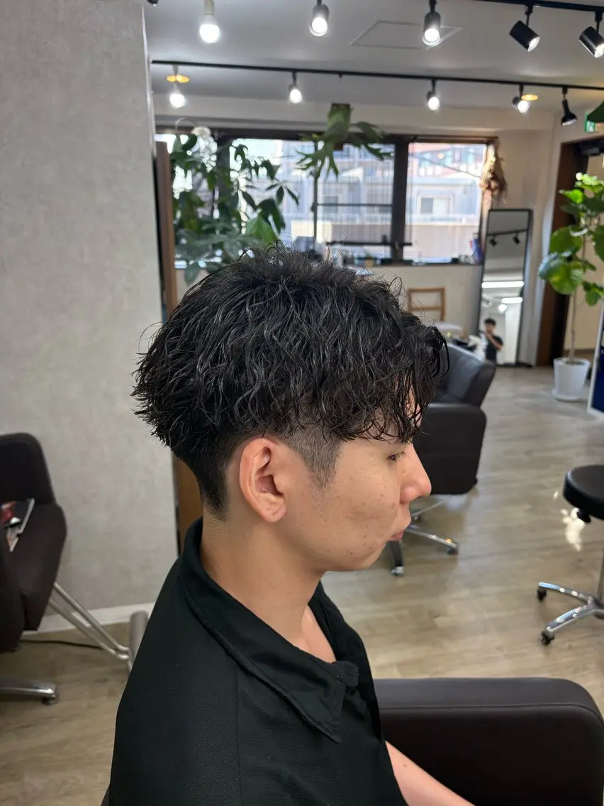 パーマ メンズ カット パーマ 内山 綺琉のヘアスタイル