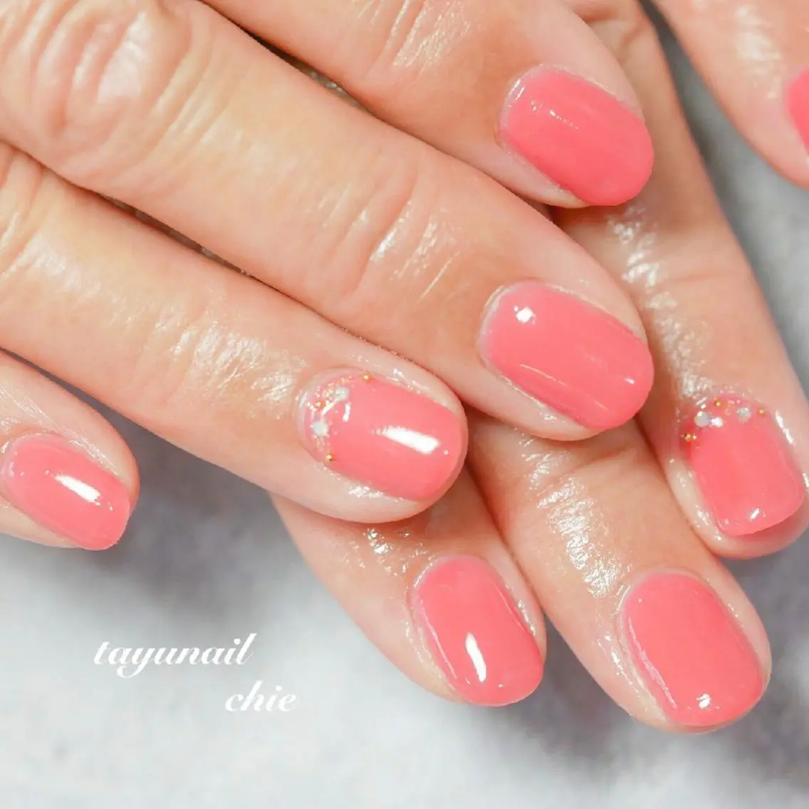 ネイル ブルー ジェルネイル パラジェル 春ネイル ネイルサロン 【たゆnail】のネイルデザイン