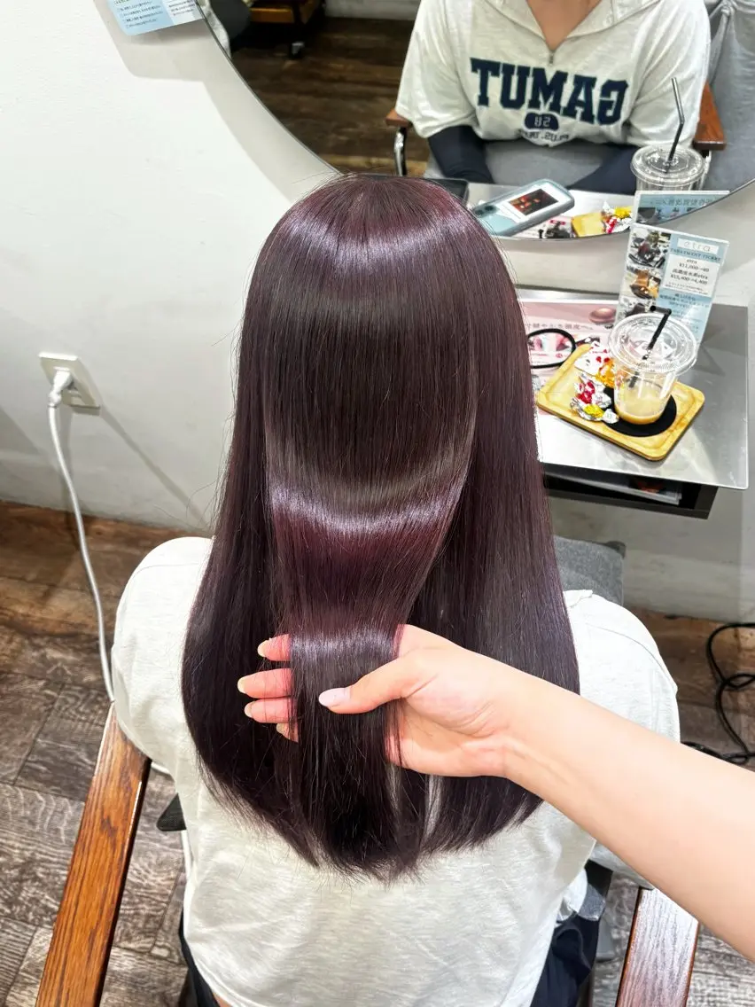 ロング 縮毛矯正 いのうえ あやののヘアスタイル