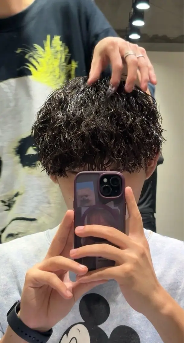 パーマ メンズ カット パーマ メンズ特化 RENのヘアスタイル