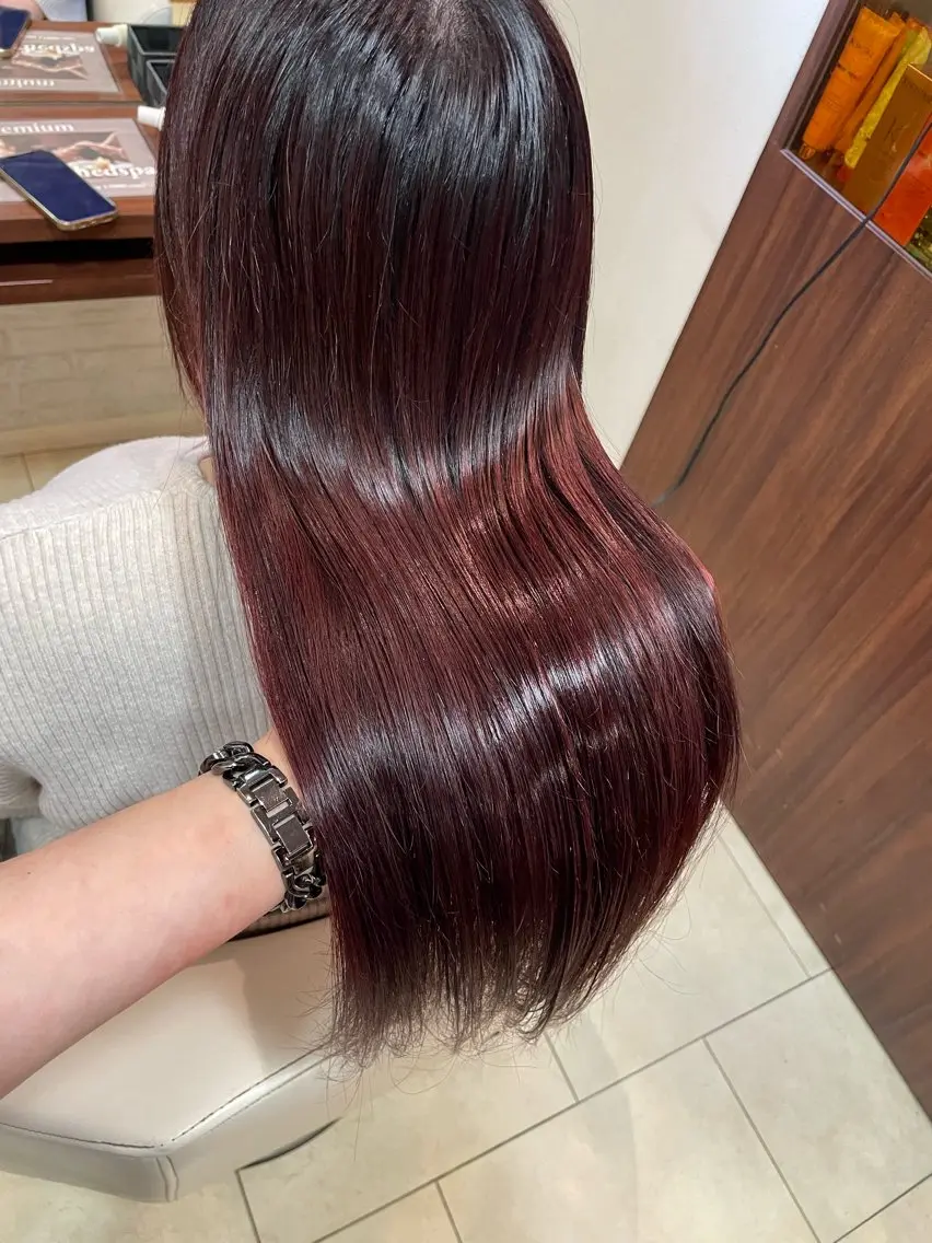 ロング カット ヘアカラー トリートメント こすげひろと カラー講師のヘアスタイル