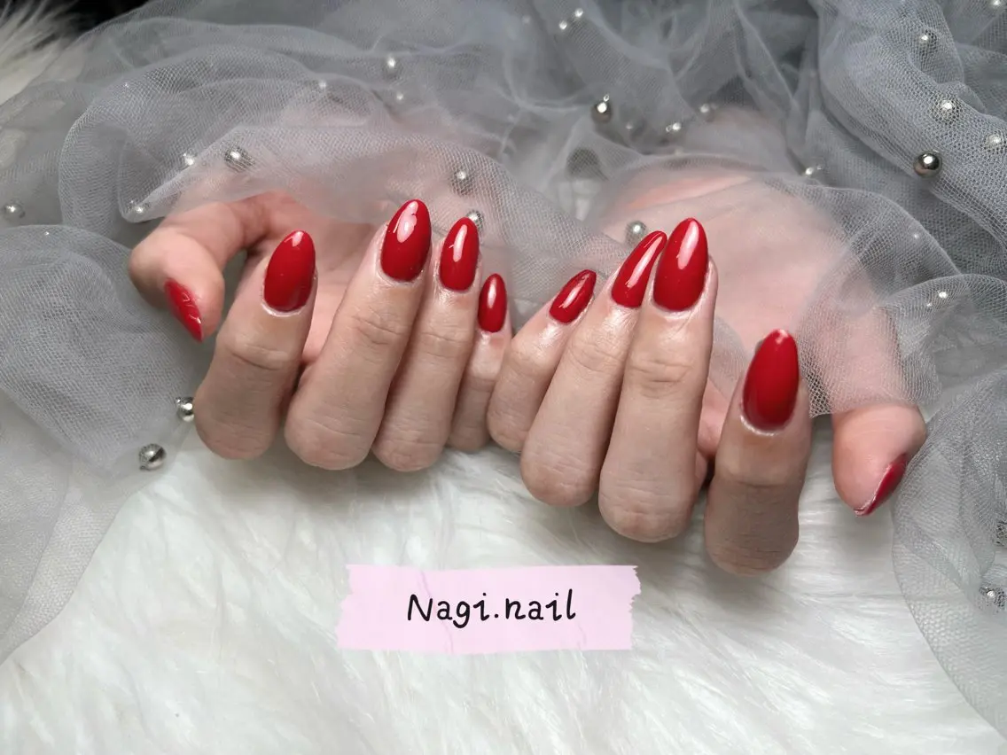 ネイル ワンカラーネイル ハンドネイル 凪 ナギ💕のネイルデザイン