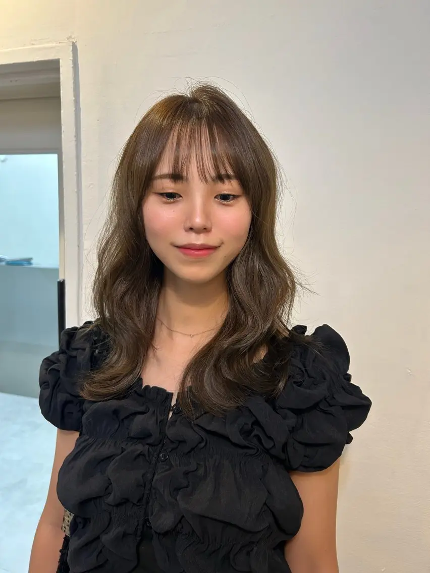 セミロング カラー 透明感カラー chisaのヘアスタイル