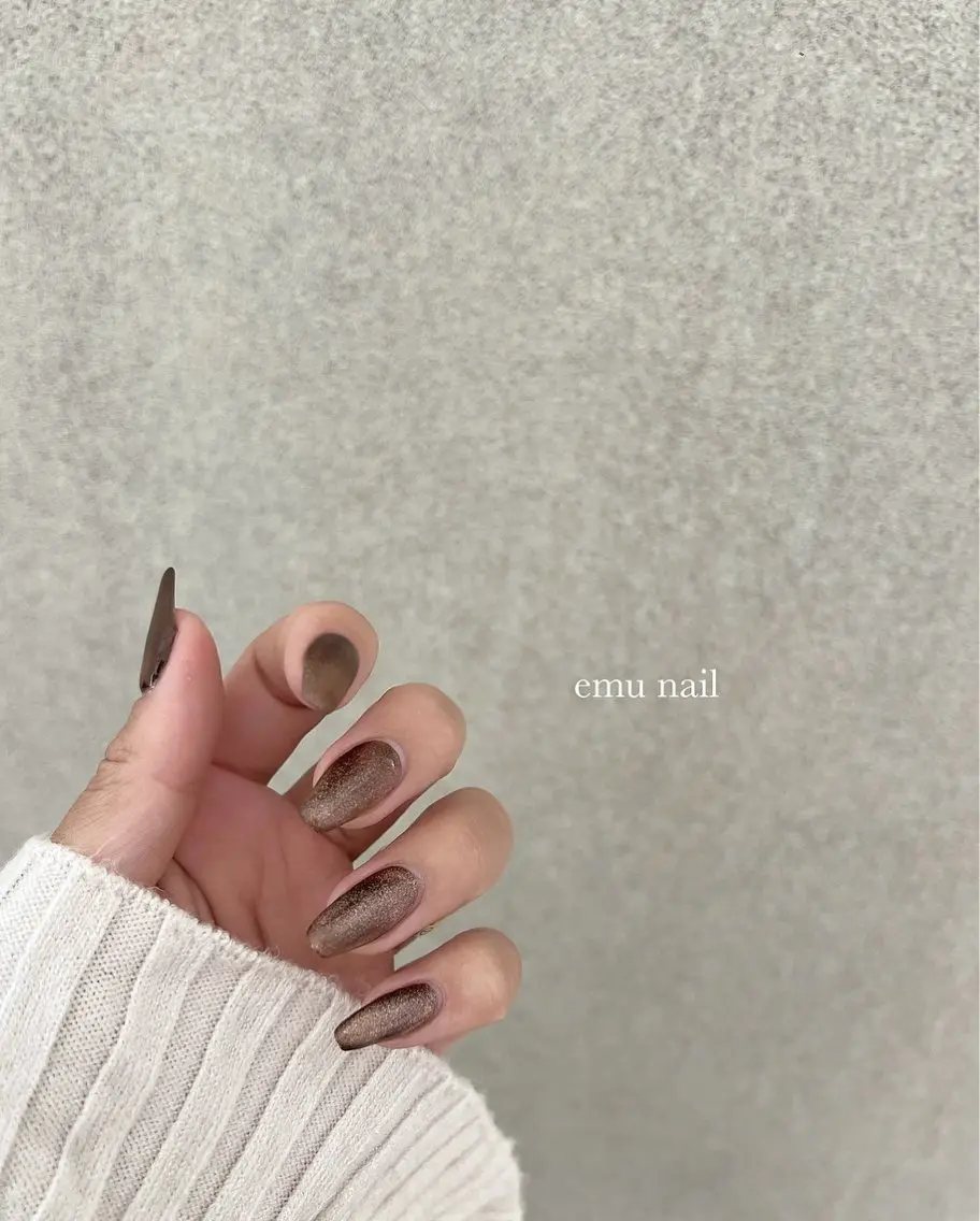 ネイル ブラウン emu nailのネイルデザイン