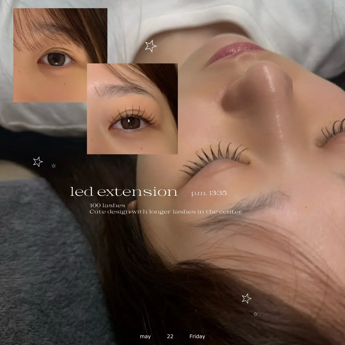6月3.5日限定モデル様🎀〔新メニュー導入〕 LED エクステ 80〜100本の写真