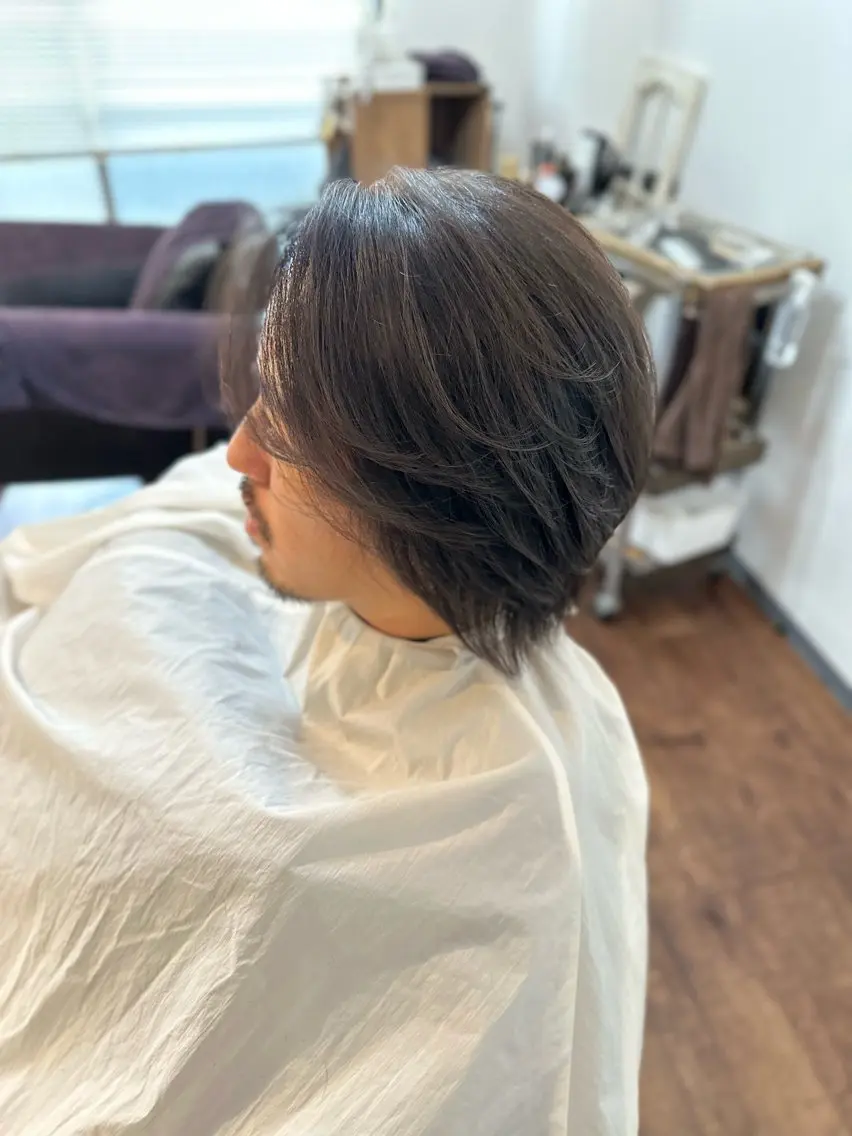 ロング メンズ ボブ レイヤーカット カット Luzir⭐︎ GEN⭐︎のヘアスタイル